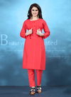 Pink Colour Latest Fancy Designer Ethnic Regular Wera Cotton Stylish Kurti Collection 6001